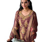 Magenta Pink - Banarasi Handloom Ladies Indian Salwar Suit with Printed Dupatta - Available in Size 10 (36") LL-FAR22406 TY 1024