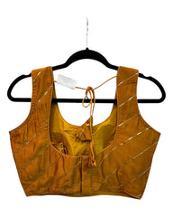 Amber Yellow -  Dupion Silk Lehenga Set - Size UK 12 (38