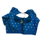 34", 38" & 42" - Fire Blue - Banarasi Brocade Saree / Lehenga Blouse -UK Stock - Quick Dispatch - X767 08Ap25