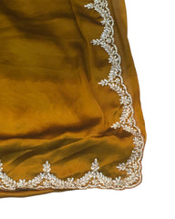Mustard Yellow- Fancy Saree with Blouse Piece - VC2316 PT 0323