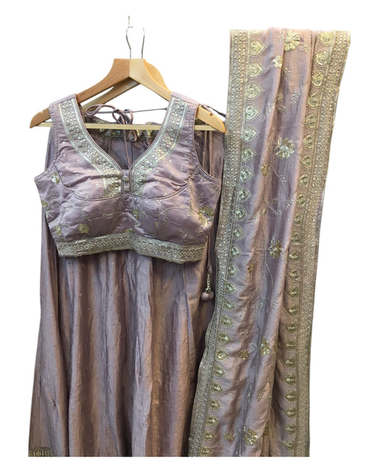 Lilac - Ready Made Lehenga Set - Size 12 - 38"(Loosen up to 14) ) UK Stock - 24h Dispatch - KTC241207  TP 1224