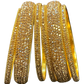 Gold Finish - Set of 6 Stone Bangles -  M to XXL - 5Line 07Kp26