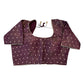 36" & 40" - Wine - Banarasi Tissue Saree / Lehenga Blouse - Margin inside for adjustments - X1228 01KK25