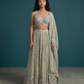 Size UK 14 (40" Bust) Sleeveless - Light Gold - Silky Lehenga Set - Mehndi / Sangeet / Bridesmaids / Weddings / Garba  - UK Stock - 24h Dispatch - KM- Balsa 07TR26
