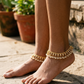 Gold / Pearl Finish - Ankle Chain / Payal / Paazeb - Fashion Jewellery - Bollywood - Weddings - AE2601 R