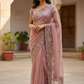 Coral - Rich Saree with Bead Embroidery and Blouse Piece - UK stock - 24hr Dispatch - RS2523 TH