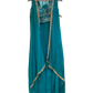 Size 12 (38") - Turquoise Blue - Designer Ladies Short Top Saree Suit - VMK Bhumi PY