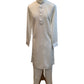 White - Rich Material Mens Indian Kurta set - Pair with a waistcoat or wear under Sherwanis - Weddings / Walimas , Sangeet, Mehndi / Henna , Eid / Diwali - BS2503 01VK25
