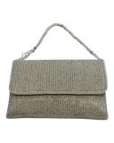 Silver / White - Rich Hand Embroidered Clutch Bag / Handbag -Bollywood / Weddings - AKB278 11KJ25