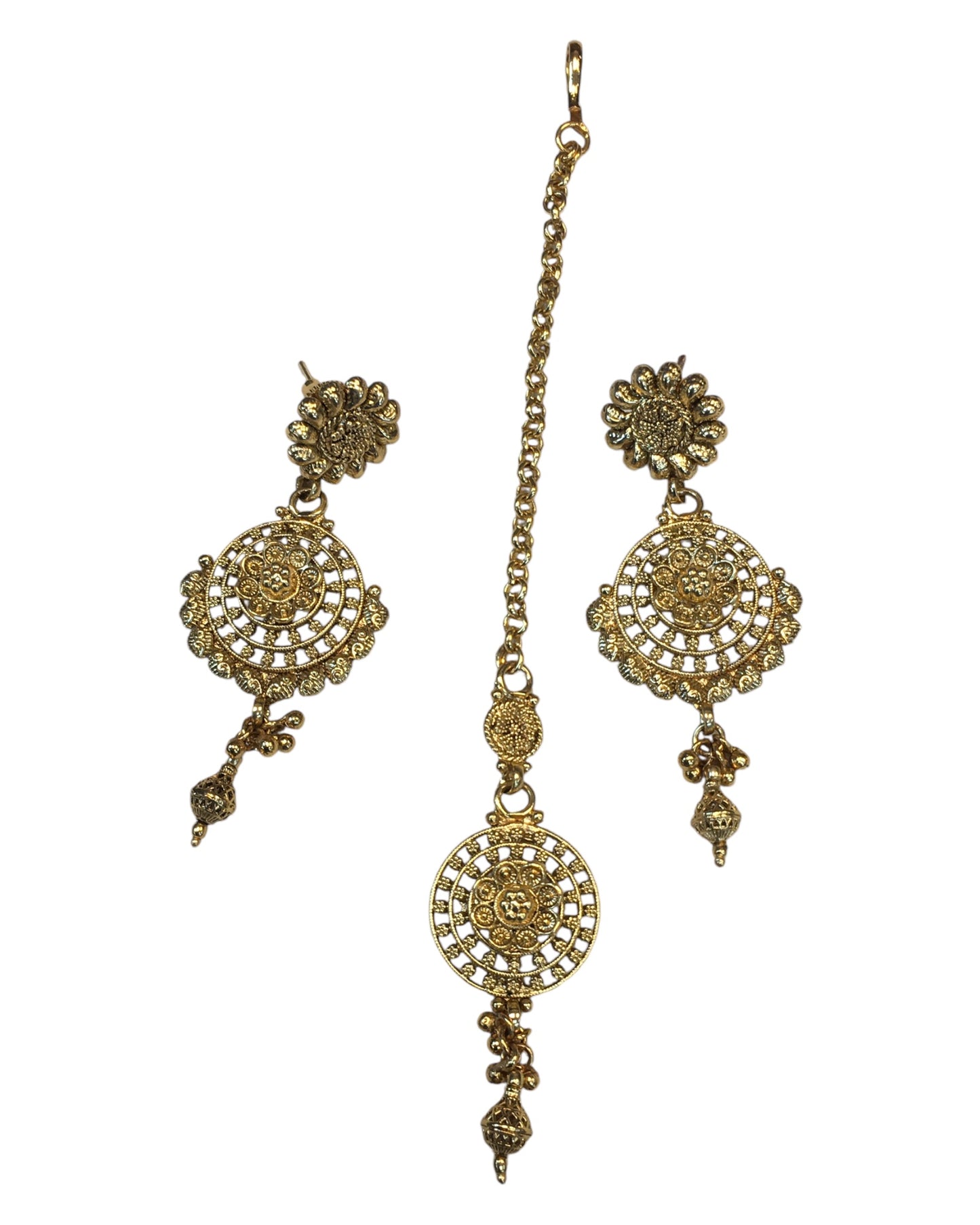 Gold - Gold Finish Long Necklace set - Bollywood - Weddings - AE2417 11KV24