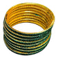 Jade / Rama Green - Set of 8 Stone Bangles -  M to XXL - HAN2601 07Ka26