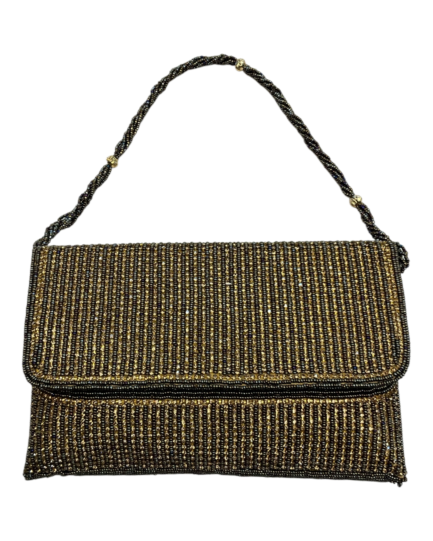 Antique Gold - Rich Hand Embroidered Clutch Bag / Handbag -Bollywood / Weddings - AKB278 11KJ25