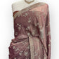Dusty Pink - Chiffon Crepe - Party Wear Embroidered Saree with Blouse Piece - SP2504004 PY