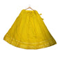 UK 12 / 38" Haldi Yellow Lucknow Chiffon Lehenga Set - UK Stock - 24h Dispatch - AF2330 TC 0623