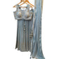 Size 12 / 38" Bust - Sky Blue - Ready Made Lehenga Set - UK Stock - 24h Dispatch - KTC241007 PK 1024