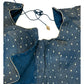 36" & 40" - Navy / Petrol Blue - Banarasi Tissue Saree / Lehenga Blouse - Margin inside for adjustments - X1228 01KK25