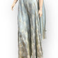 Silver Grey - Designer Ladies Short Top Palazzo Trousers Suit - Size 12 (38") - VMK KIA RR