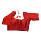Maroon - HYBRID Silky Saree blouse - With Elastic on both side for Great fit - Size 36",38", 40" S M L  - VAM1216 Ap