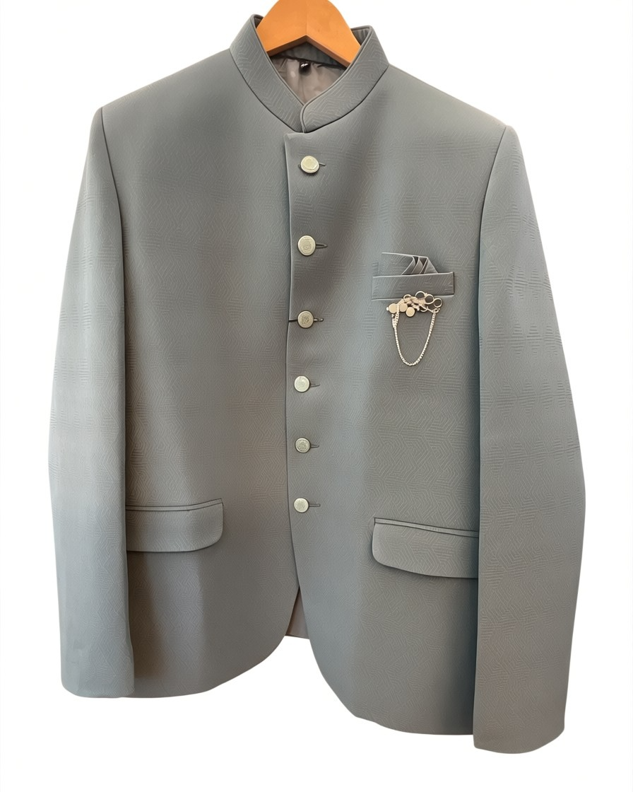 Size 42" Chest - Pastel Pista / Sea Green - PREMIUM Slim Fit Mens Jute BandhGala / Prince / Chinese Collar Jacket - Fantastic Fit - CS2604 TA