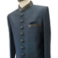 Stunning Steel Grey Self Brocade Sherwani with Trousers -  BS862 PR 0823