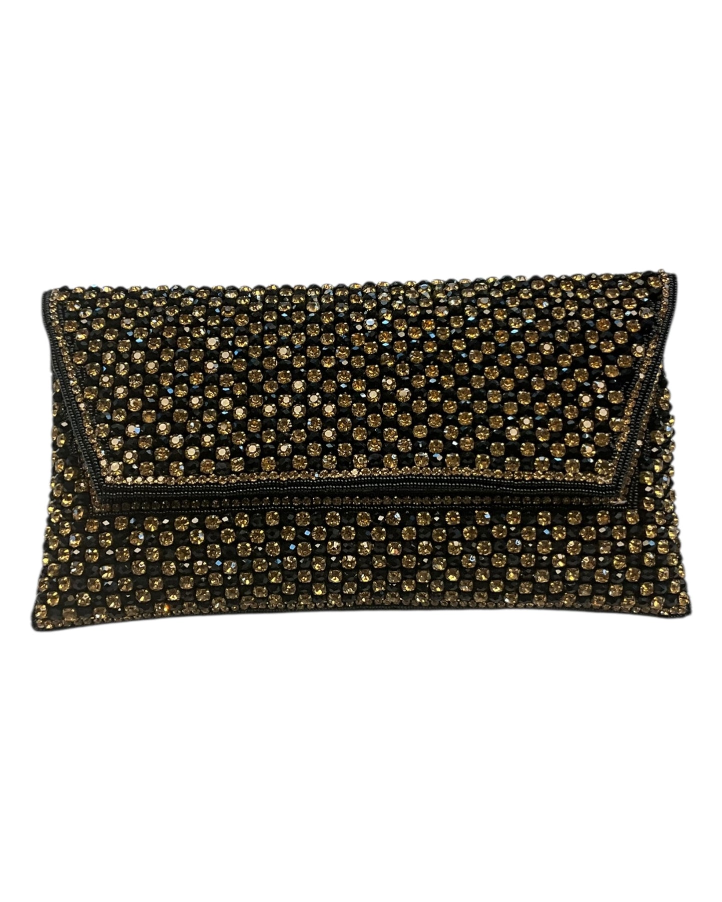Black - Rich Hand Embroidered Clutch Bag / Handbag - AKB235 05KP25