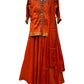 UK 12 / 38" - Orange - Ladies Sharara / Palazzo Trousers Suit - UK Stock - Sangeet / Henna / Weddings - DIL8640 TP