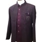 PREMIUM Slim Fit Mens Wine BandhGala / Prince / Chinese Collar Open Jacket with inside Waistcoat- Fantastic Fit - CS2408 JC 0524