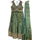 Size UK 14 (40" Bust) Adjustable to Size 14 - Mint Green - Banarasi Silky Lehenga Set - Mehndi / Sangeet / Bridesmaids / Weddings / Garba  - UK Stock - 24h Dispatch - JF10530 05PA26
