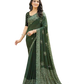 Bottle Green - Chiffon Printed Saree with Blouse Piece - UK stock - 24hr Dispatch - LTF102 07KT26