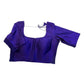 Dark Brinjal / Purple - HYBRID Silky Saree blouse - With Elastic on both side for Great fit - Size 36",38", 40" S M L  - VAM1216 Ap