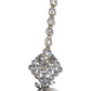 Clear - Silver Finish Medium Size Tika Head Piece - Indian Ladies Fashion Jewellery - AE2441 11Vp24