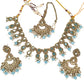 Sky Light Blue - Large Size Necklace Set with Earrings - PRI1753 H 0424