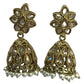 Neutral / Gold - Medium - Antique Finish Traditional Zhumki Earrings - Bollywood - Weddings - SV2407 J 0724