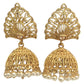 Gold - Medium - Gold Finish Traditional Zhumki Earrings - Bollywood - Weddings - SV2413 T 0724