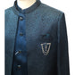 PREMIUM Slim Fit Mens Teal BandhGala / Prince / Chinese Collar Open Jacket with inside Waistcoat- Fantastic Fit - CS2407 JP 0524