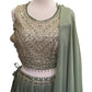 Size 10 / 36" Bust - Sage Green - Ready Made Lehenga Set - UK Stock - 24h Dispatch - KTC2501 19 VT 0125