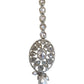 Clear - Silver Finish Medium Size Tika Head Piece - Indian Ladies Fashion Jewellery - AE2442 11Vp24