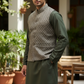 Henna / Mehndi Green - Mens Indian Waistcoat & Kurta Set - UK Stock - 24 hr Dispatch - KCS4010 03VJ26