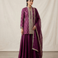 UK 12 / 38" - Wine - Ladies Sharara / Palazzo Trousers Suit - UK Stock - Sangeet / Henna / Weddings - OC21185 VJ