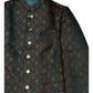Bottle Green - PREMIUM Slim Fit Mens Contrast Brocade BandhGala / Prince / Chinese Collar Jacket - Fantastic Fit - VNS-JOD13 10TY25
