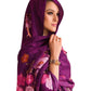Purple / Wine - Simple / Classy Ladies Indian Trousers Suit with Printed Dupatta - Size 12 (38") - LL22602 VV 1024