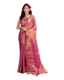 Fuchsia Pink - Traditional Silky Fancy Saree with Blouse Piece - UK Stock - 2/3 days Delivery  12KT25 RP474