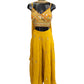 Haldi Yellow - Designer Ladies Short Top Palazzo Trousers Suit - Size 12 (38") - VMK POOJA CP
