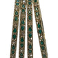 Antique Gold Finish GREEN Reverse Stone Bangles (Set of 6) - Mix N Match - SR219R