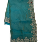 Light Blue - Rich Saree with Stone Work and Blouse Piece - UK stock - 24hr Dispatch - RS2502 TH