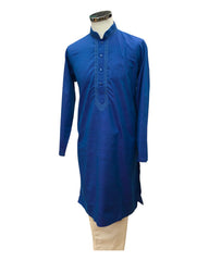 Blue - Cotton Silky Mens Kurta Set - Sangeet Mehendi Haldi - KCS1150 KK 0923