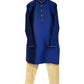 Royal Blue - Silky Mens Indian Kurta set - UK Stock - Ideal to Pair with a Waistcoat - VEE1095 KJ