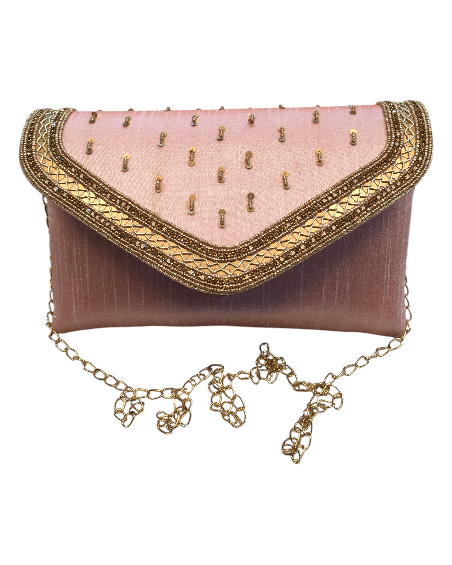 Pink - Rich Silky Antique Embroidered Clutch Bag - AY253 10Rp24