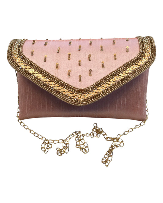 Pink - Rich Silky Antique Embroidered Clutch Bag - AY253 10Rp24