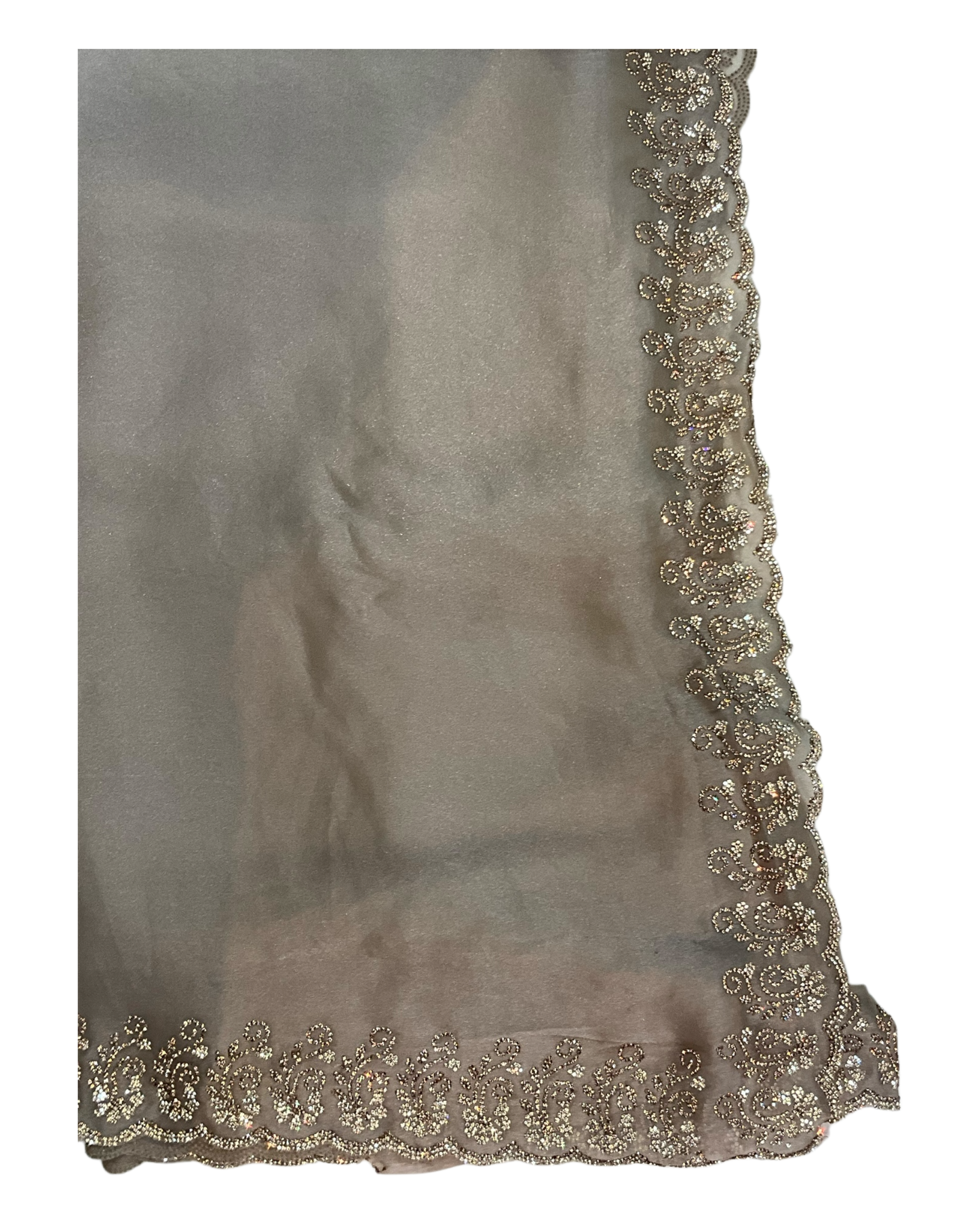 Gold - Rich Saree with Stone Work and Blouse Piece - UK stock - 24hr Dispatch - RS2516 TH